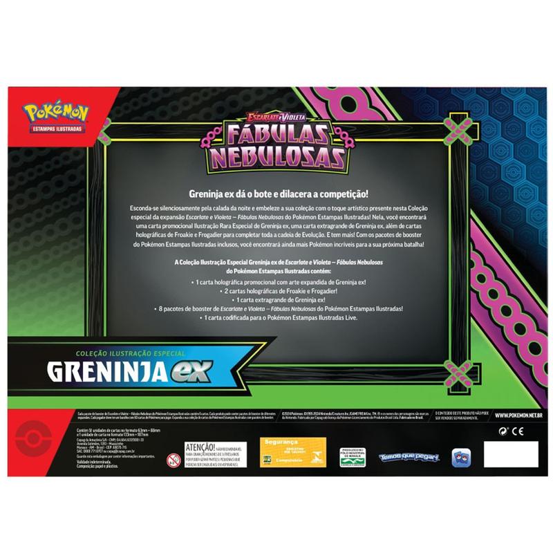 Box Pokémon Escarlate e Violeta Fábulas Nebulosas Greninja EX